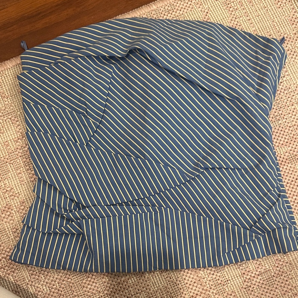 Zara Blue and White Striped Top